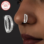 Double Layer Cubic Zirconia Piercing Ring Set
