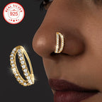 Double Layer Cubic Zirconia Piercing Ring Set