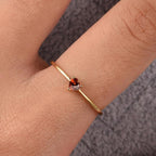 S925 Sterling Silver Heart Ring 18K Golden Plated CZ Jewelry for Women