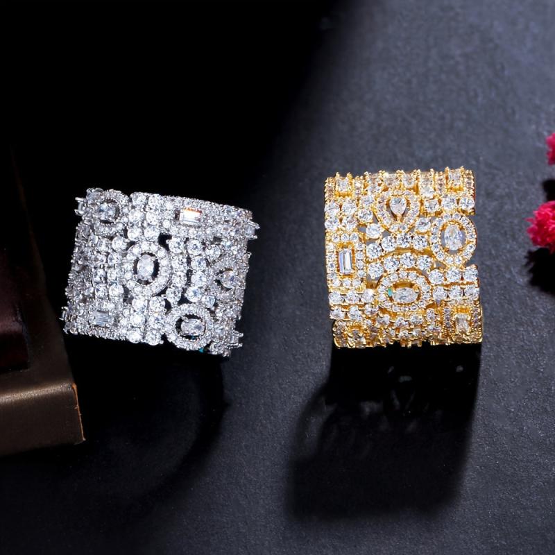 Vintage Large Zirconia Engagement Ring for Brides