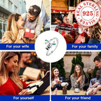 S925 Silver Porcelain Panda Ring Casual Wear