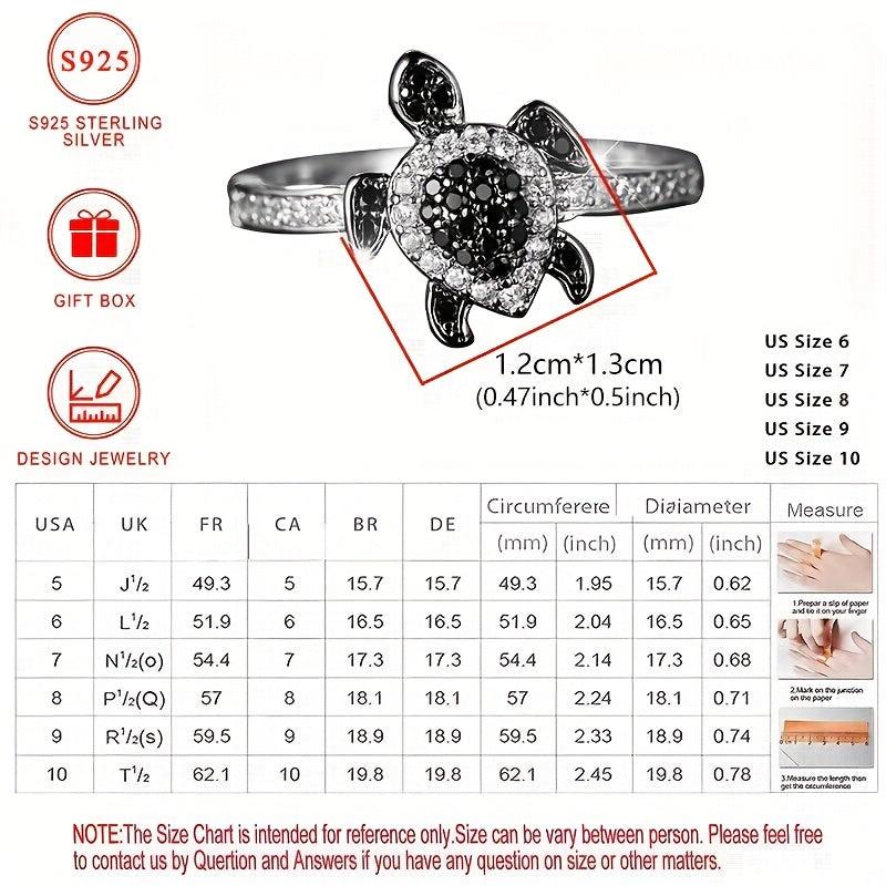 Vintage Style Silver Ring with Turtle Design