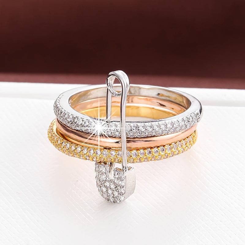 Minimalist Detachable Ring with Zirconia Inlays