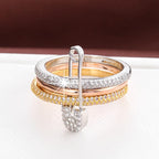 Minimalist Detachable Ring with Zirconia Inlays