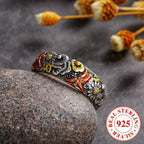 925 Silver Dragonfly Sunflower Ring Vintage Women's Anniversary