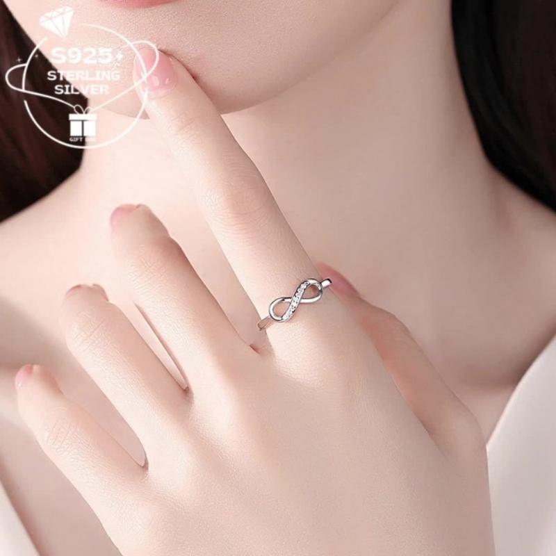 Adjustable Infinity Symbol Ring - S925 Silver Opening Gift