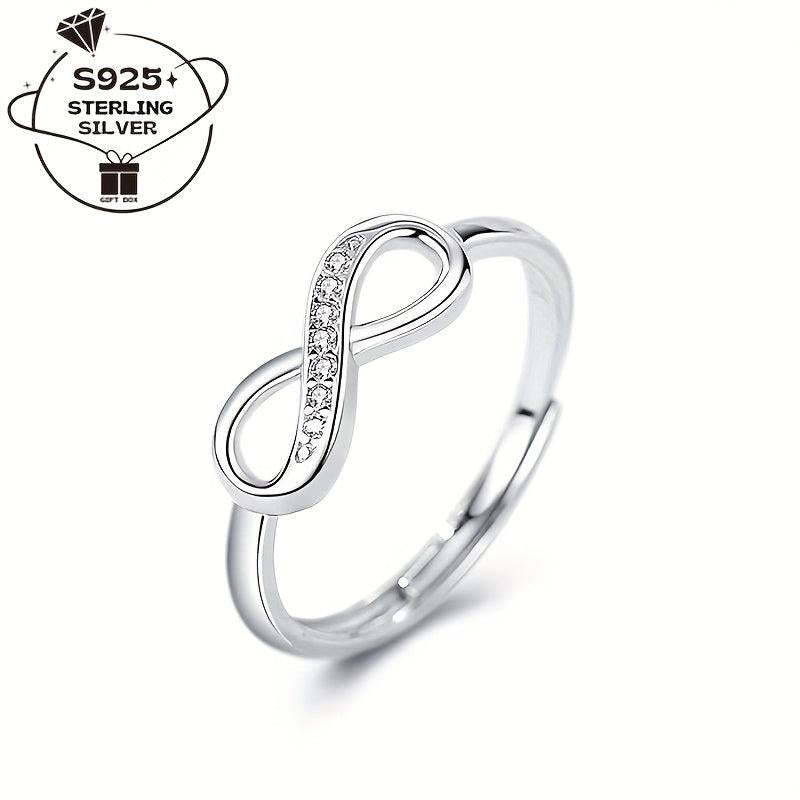 Adjustable Infinity Symbol Ring - S925 Silver Opening Gift