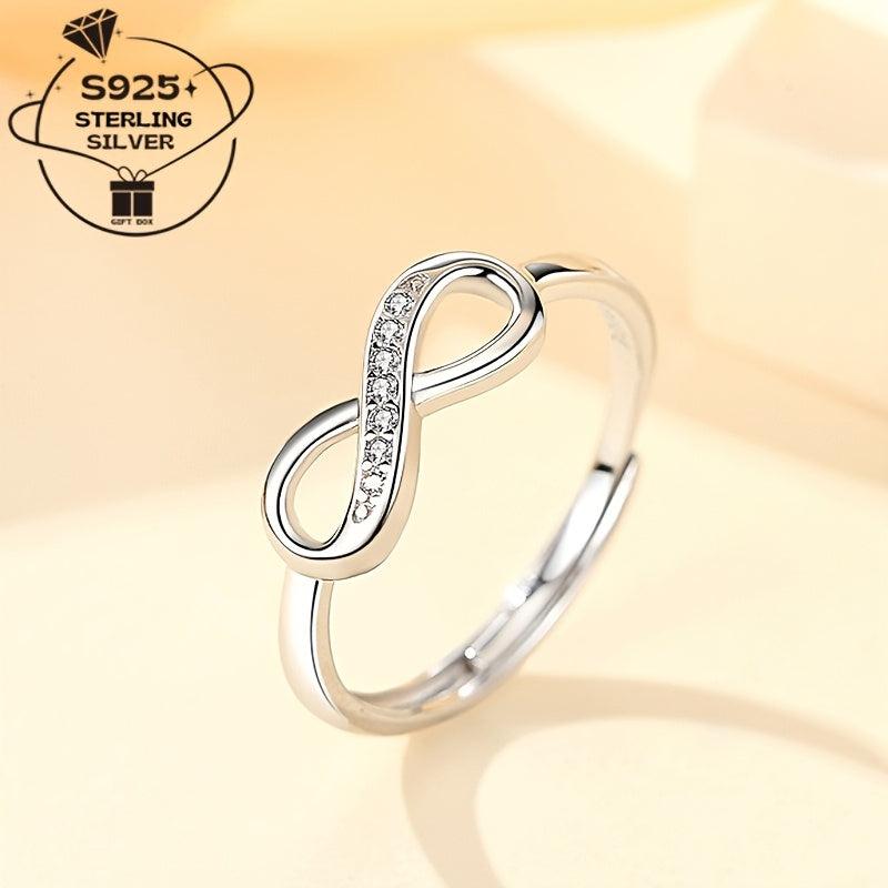 Adjustable Infinity Symbol Ring - S925 Silver Opening Gift