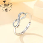 Adjustable Infinity Symbol Ring - S925 Silver Opening Gift