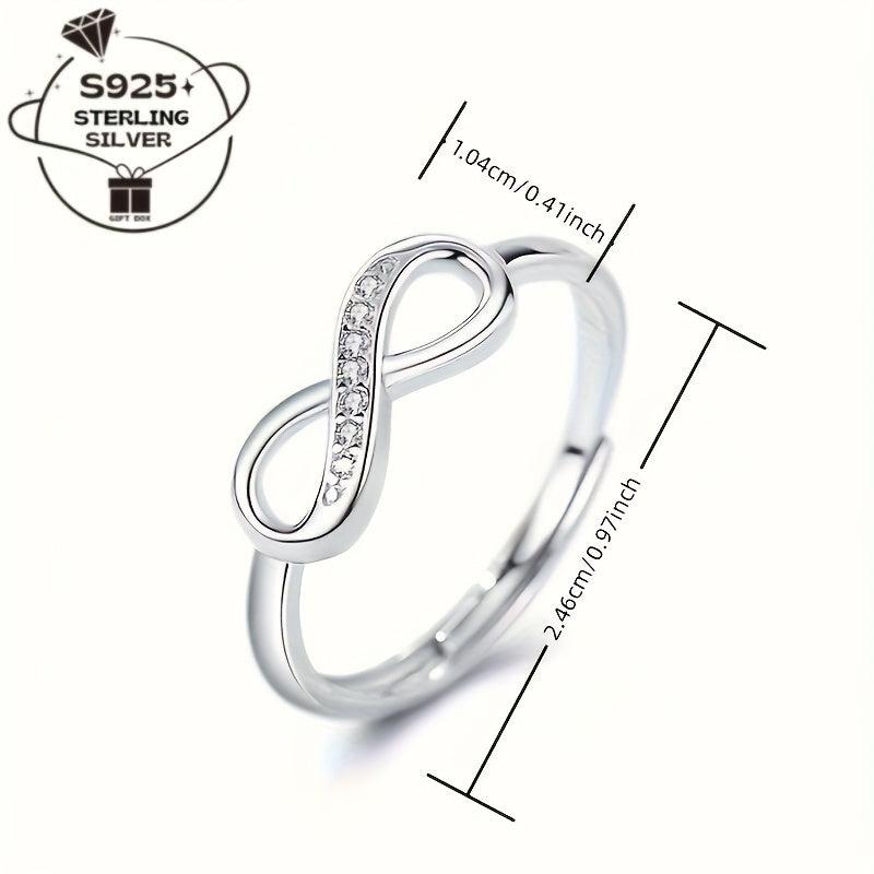 Adjustable Infinity Symbol Ring - S925 Silver Opening Gift