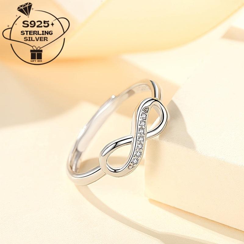 Adjustable Infinity Symbol Ring - S925 Silver Opening Gift