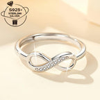 Adjustable Infinity Symbol Ring - S925 Silver Opening Gift