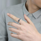 S925 Sterling Silver Viking Rune Ring Gothic Ring 8