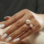 Minimalist Baroque Pearl Open Ring