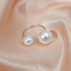 Minimalist Baroque Pearl Open Ring