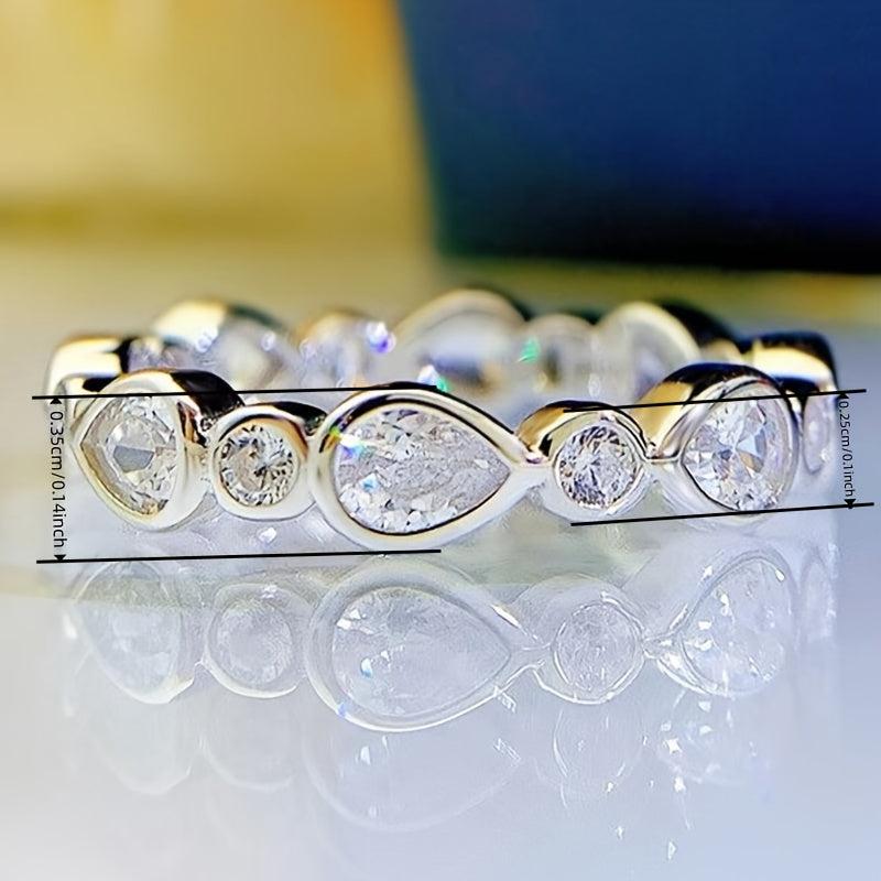 Minimalist Zirconia Inlay Stackable Ring for Women