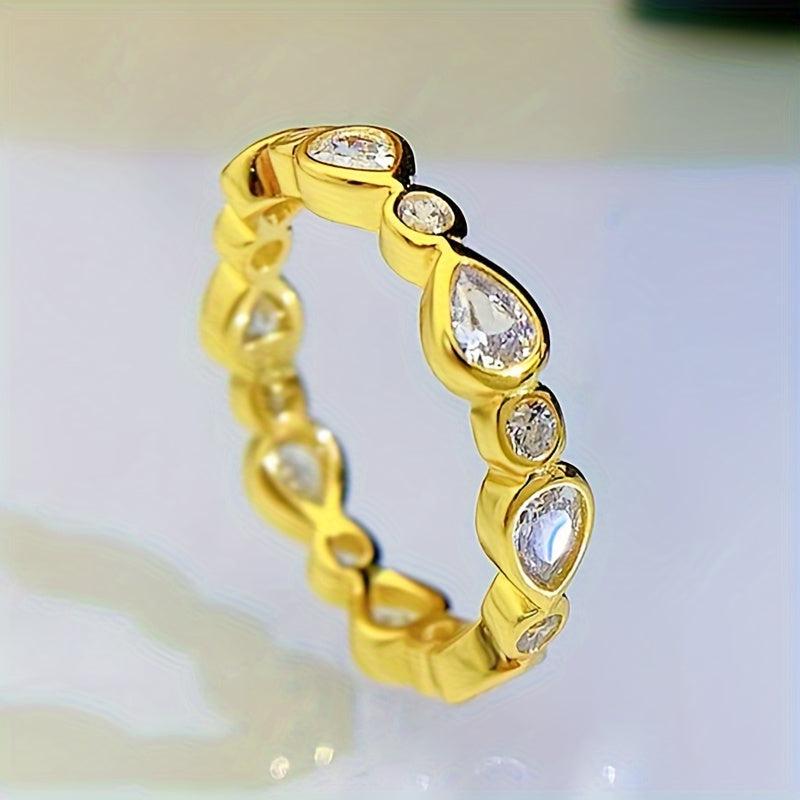 Minimalist Zirconia Inlay Stackable Ring for Women