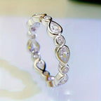 Minimalist Zirconia Inlay Stackable Ring for Women