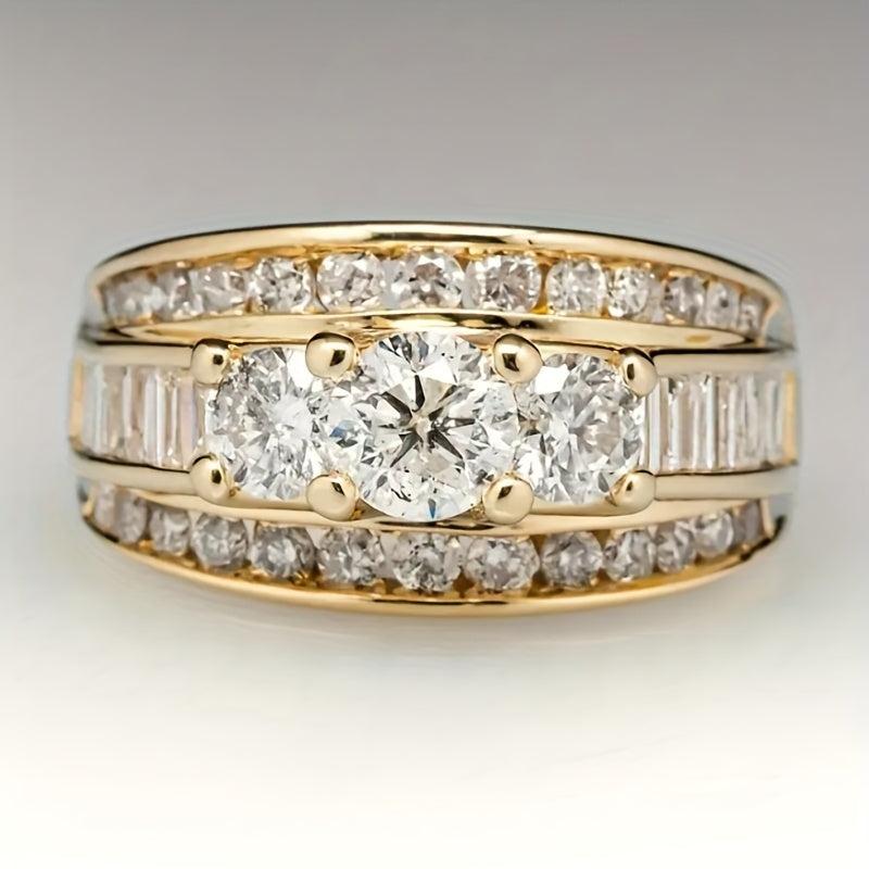 KISS Eternal Ring 4 Prong Zirconia Wedding Band Vintage Jewelry