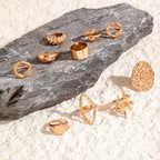 10pcs Star & Hollow Alloy Ring Set for Parties Proms