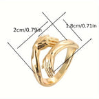 Elegant Ring for Lady's Hands, Double Ring Design