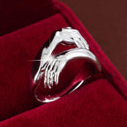 Elegant Ring for Lady's Hands, Double Ring Design