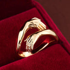 Elegant Ring for Lady's Hands, Double Ring Design