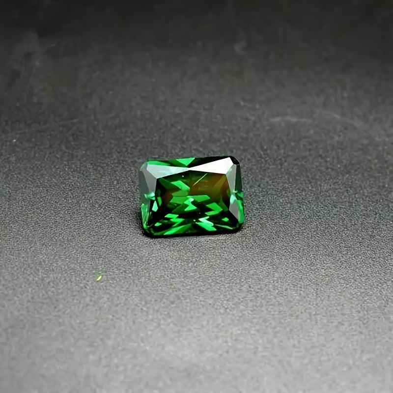 Emerald Green Zirconia Personalized Ring 12x16mm VVS1