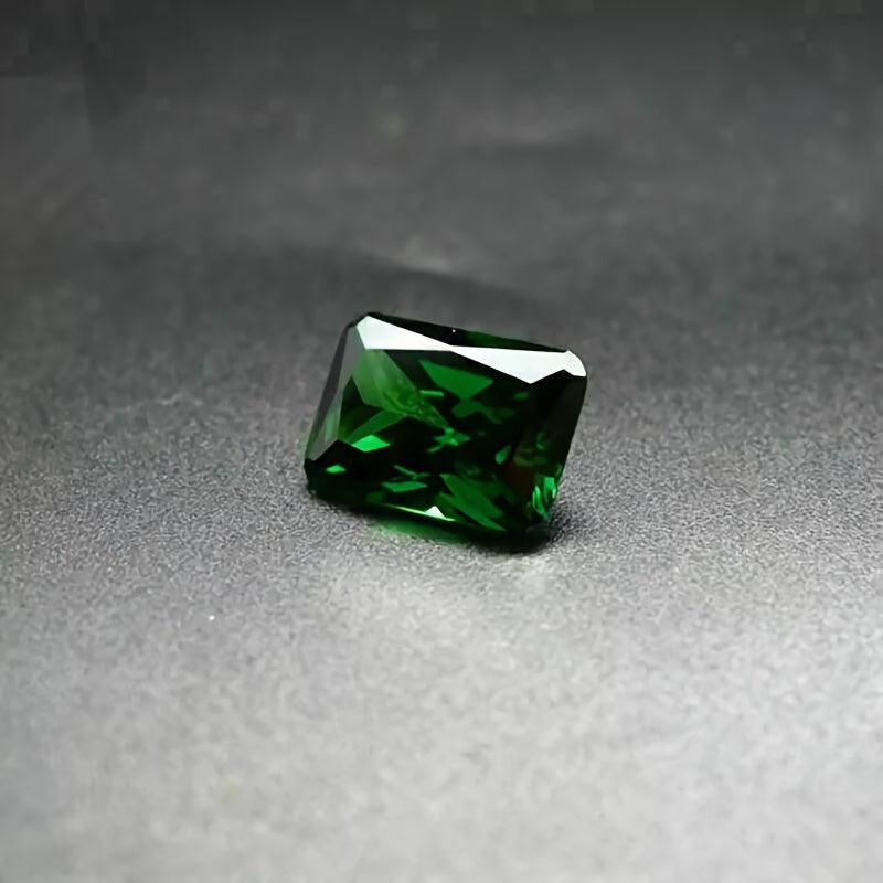 Emerald Green Zirconia Personalized Ring 12x16mm VVS1