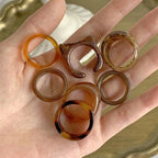 Set of 7 Vintage European & American Acrylic Resin Rings