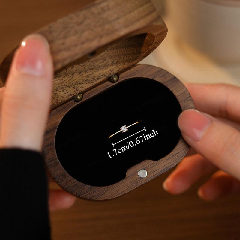 Golden Tone Adjustable Ring with Sparkling Rhinestone - Ideal Gift