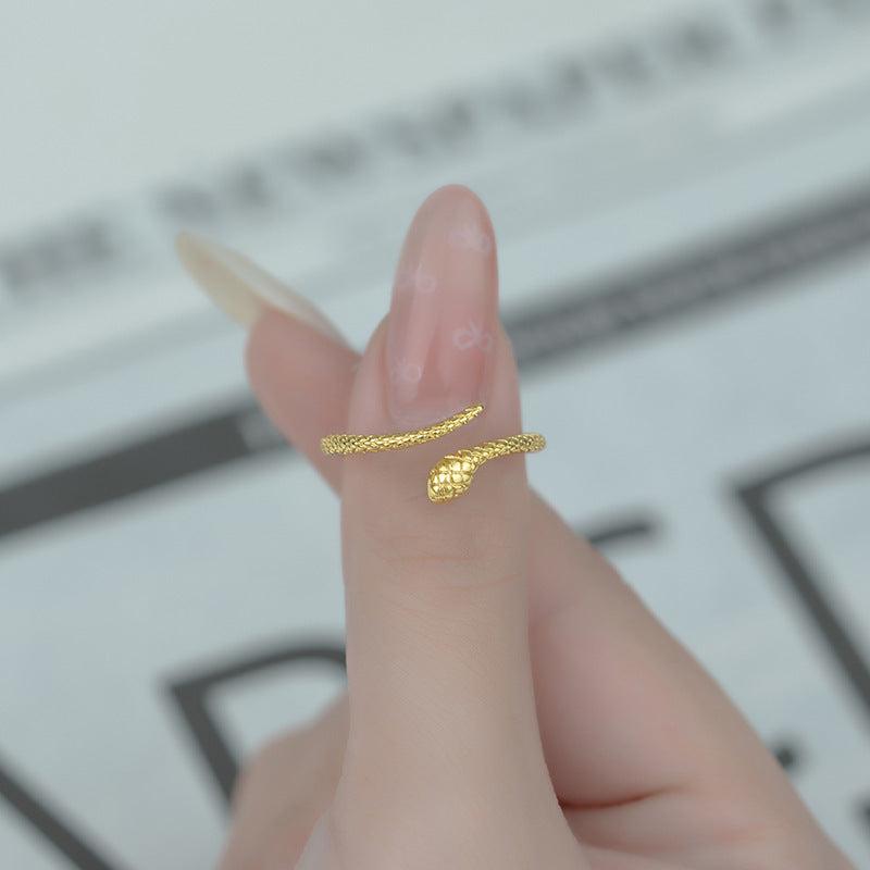 Adjustable Golden Snake Ring Vintage Inspired Daily & Party Wear