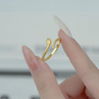 Adjustable Golden Snake Ring Vintage Inspired Daily & Party Wear