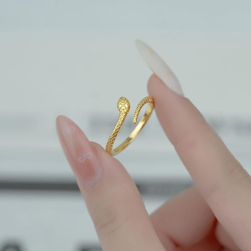 Adjustable Golden Snake Ring Vintage Inspired Daily & Party Wear