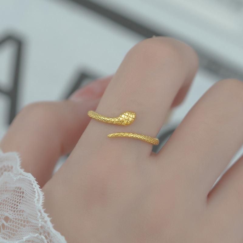 Adjustable Golden Snake Ring Vintage Inspired Daily & Party Wear