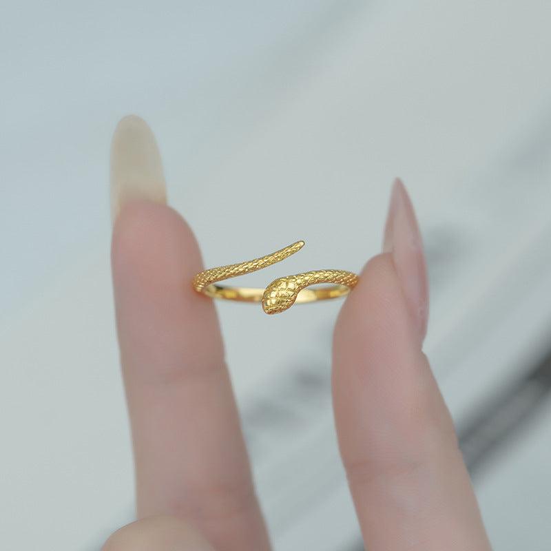Adjustable Golden Snake Ring Vintage Inspired Daily & Party Wear
