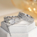 Zirconia Engagement Ring Set for Women Romantic Wedding Jewelry
