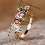 Multicolor Gemstone Ring for Women Party Jewelry
