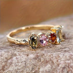 Multicolor Gemstone Ring for Women Party Jewelry