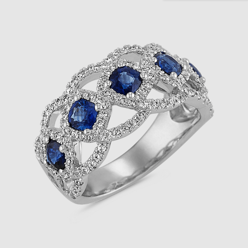 Vintage Cubic Zirconia Anniversary Ring Clear Stones Golden Plated Romantic Gift