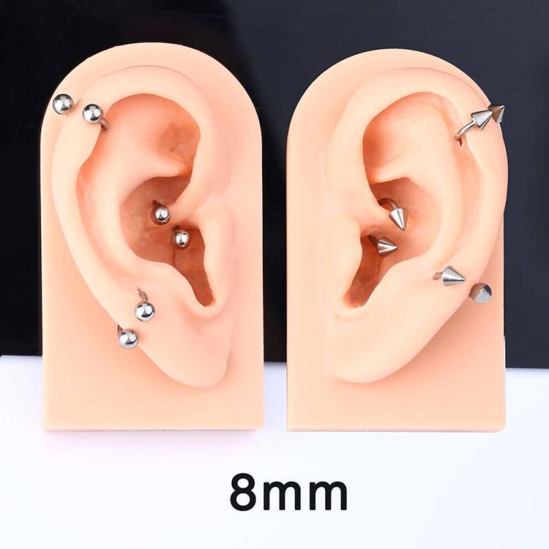 16G Titanium Horseshoe Septum Ring Pack for Women