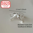 925 Silver Bow Ribbon Open Ring Stylish Minimalist Design