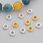 120pcs 6mm Donut Shaped Zinc Alloy Spacer Beads for DIY Jewelry Making