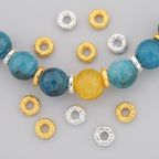 120pcs 6mm Donut Shaped Zinc Alloy Spacer Beads for DIY Jewelry Making