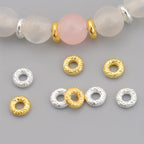 120pcs 6mm Donut Shaped Zinc Alloy Spacer Beads for DIY Jewelry Making
