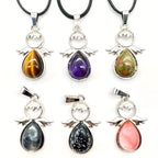 10pcs Small Man Style Stone Pendant for Jewelry Making