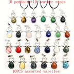 10pcs Small Man Style Stone Pendant for Jewelry Making