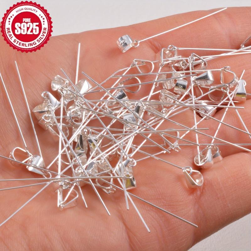 10pcs S925 Sterling Silver Melon Seed Clasps for DIY Necklace Making