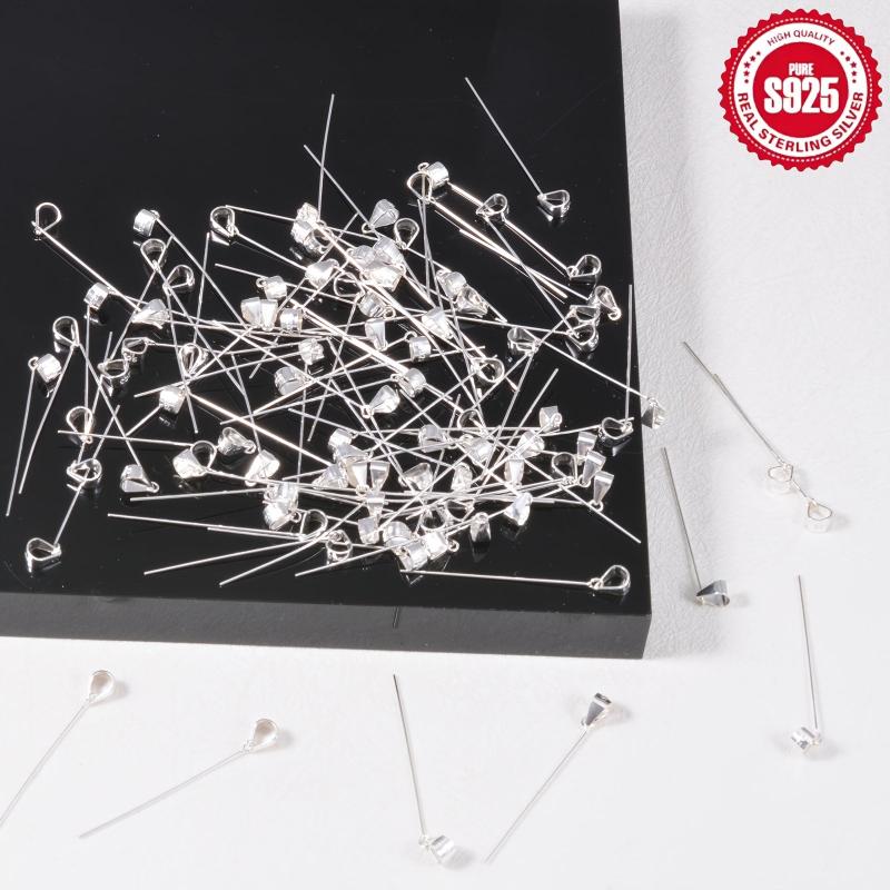 10pcs S925 Sterling Silver Melon Seed Clasps for DIY Necklace Making