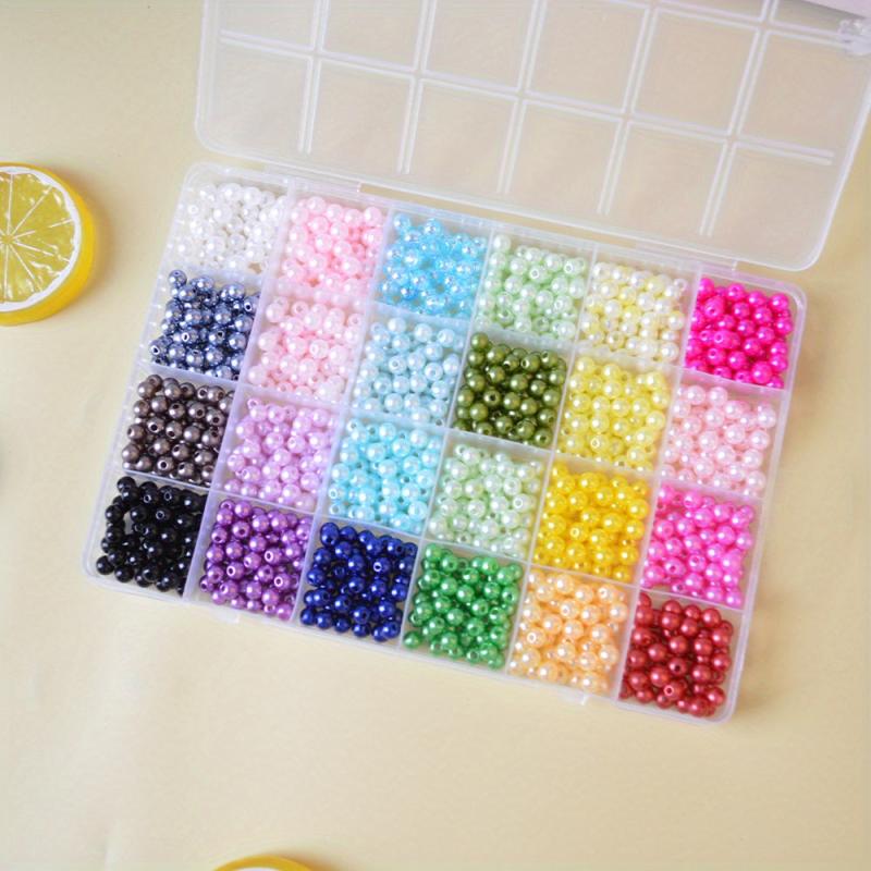 1380 Pcs Acrylic Pearl Beads Set DIY Jewelry Making Boxed Kit